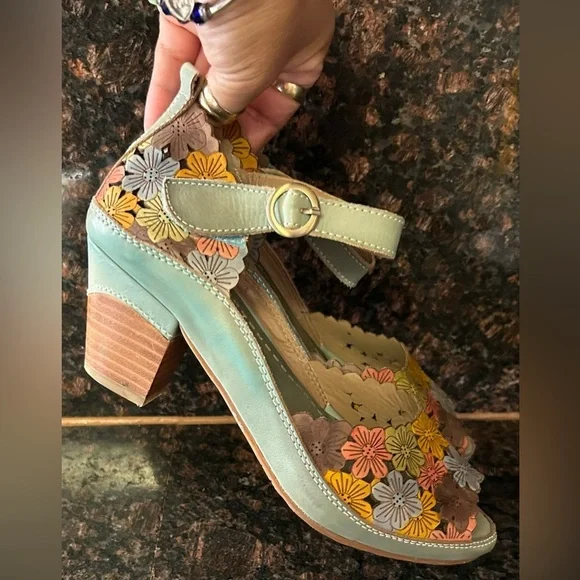 Spring Step L'Artiste Women's Avnia Ankle Strap Shoe teal Multi EU 39/ U… - Picture 8 of 11